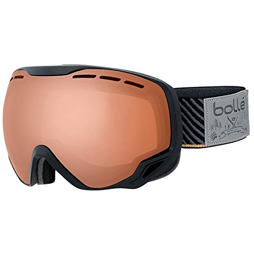 Bollé Emperor, máscara de esquí unisex – adulto, Black Stripes, M/L