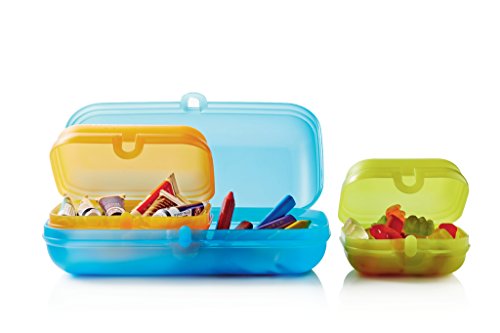 Tupperware 4251020845591 Maxi-Twin Set of 3 Boxes, Kunststoff, orange / blau / grün, 23.2 x 13.8 x 5.8 cm - 2