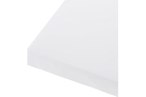 Rebower 152 x 152 x 20mm HDPE Plastic Sheet, High Density Polyethylene Sheet Cutting Board White Solid Block, [for Marine, DIY, Home Floor]
