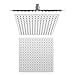 Produktbild Regendusche Kopfbrause Duschkopf Spiegeleffekt Hochglänzend Regenbrause Einbau-Duschkopf mit Anti-Kalk-Düsen ultra Slim Design Quadratisch Größe: 30 cm / 12 Zoll Edelstahl, Poliert, Schwenkbar