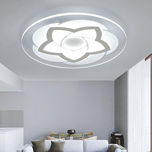 ANGEELEE Jasmine led ceiling light minimalist modern living room lamp lights bedroom round acrylic restaurant children's room lamp dia 40CM