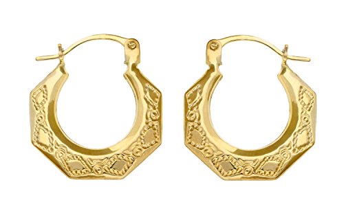 Damen-Creolen 9 Karat (375) Gelbgold E-10072