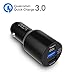 Produktbild Auto KFZ Schnell Ladegerät 3 port - Type C Quick Charge 3.0 USB Ganzmetall Car Charger für Alle Smartphones iPhone Samsung Huawei