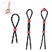Produktbild Utimi Einstellbare Silikon Cockring Penisringe Set Love Bänder Schwarze String mit roten Kugeln für härtere Erektion, 3 Stück