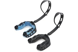 Fokroin 2 Stücke Mundschutz, Mundschutz Footbal, Boxen Zahnspange Mundschutz, Mundschutz mit Riemen Sprechen möglich, für American Football Kampfsport Mma Boxen Taekwondo Hockey