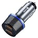 Produktbild andobil Auto Ladegerät 36W / 4.8A USB Kfz Ladegerät 2-Port Mini Auto Adapter 12V/ 24V Quick Charge 3.0 mit Aluminium-Legierung Gehäuse für Phone XR/Xs Max, Samsung Galaxy S8, Huawei Usw.