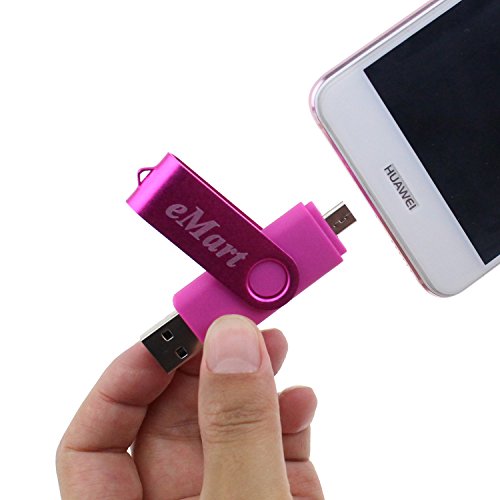 Escomdp Android PenDrive USB Flash Drives Micro USB OTG Memory Stick Scheda di Memoria Per Smartphone, Tablet e Computer Android (64GB, Rosa)