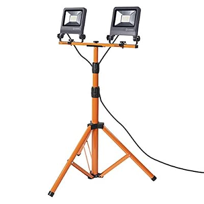 LEDVANCE WORKLIGHT Tripod | Projecteur LED Extérieur de Chantier | Gris foncé | 60 Watts - 5400 Lumens | Blanc Froid 4000K | Etanche IP65