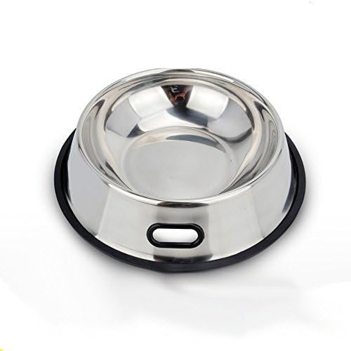 VOYAGO Stainless Steel Dog Bowl, Set of 2 Stainless Steel Bowls Secure Anti Slip Dog Cat Puppy Pet Food &amp; Water Bowls