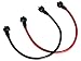 Produktbild eXODA Batteriekabel mit Polschutzkappen und Ösen Set 35 mm² 50cm Kupfer M8 rot schwarz