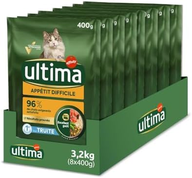 Ultima - Appetito per gatto, 400 g, confezione da 8