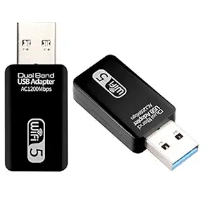 Microware 1200Mbps USB WiFi AC Adapter, AC1200 Dual Band 5Ghz / 2.4Ghz Wireless Adapter USB Network Card WiFi Dongle 802.11N/G/A/Ac for PC/Desktop/Laptop