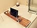 Produktbild Badewanne Caddy – Natur Holz – mit Wein Glas, Kerze, iPhone oder iPad Halter, macht für einen tollen Muttertag Geschenk.