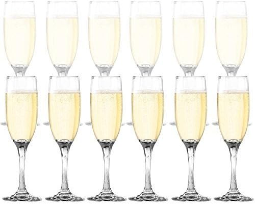 DailywareTM Toasting Flutes (Set of 12), Elegant Style Glasses, Perfect for Special Occassions by Toasting Flutes