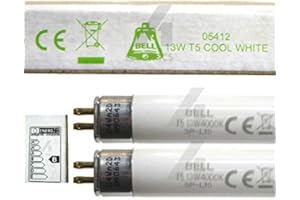 Bell Lighting 05412 Lot de 2 tubes fluorescents T5, 13 W, 525 mm, blanc froid, 4 000 K, avec culot G5
