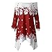 Produktbild JYJM 2018 Damen Sweatshirt Weihnachten Damen Zipper Dots Print Tops Kapuzenpullover Pullover Bluse T-ShirtSanta Snowflake Bedruckte Tops Schulterfrei Asymmetrisches sexy Kleider Damen Party