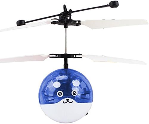 Ishowstore Flying Balls Colorful Flyings Toy Built-in Shinning LED Lighting Infrared Induction Helicopter Ball (Blue Squirrel)