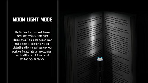 Olight® S2R Baton aufladbar LED Taschenlampe max. 1020 Lumen mit Cree XM-L2 LED – inkl. 1 x 3200mAh 18650 Akku, Schwarz - 7