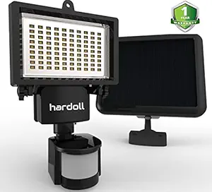 Hardoll 90 LED Solar Powered Security Lights With 4400 mAh Battery Waterproof Outdoor Motion Sensor Lighting For Wall , Patio, Garden (Pack Of 1)