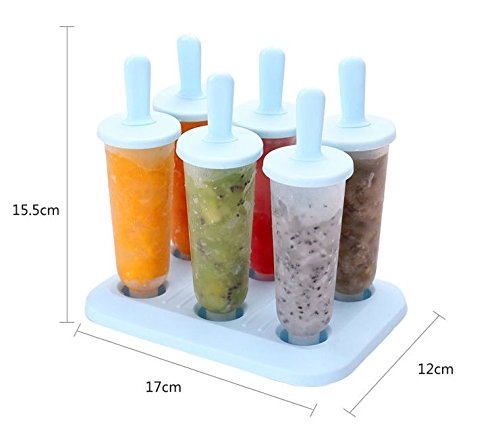 Yulakes 6st Eis am Stieleisformen Eisformen Wiederverwendbaren Stieleis-Formen, Eiscreme Formen， Wassereis Macher - 2