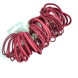 54 X Thick & Thin Burgundy Hair Elastics/Bobbles
