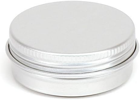 100 X 30 ml Silver Round Aluminium Tin Container With EPE Lined Screw Lid Food And Cosmetic Safe