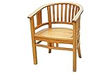 SAM Gartensessel Karlebo Stuhl mit Armlehnen, Gartenmöbel für Balkon & Terrasse, Akazien-Holz massiv, FSC 100% Zertifiziert
