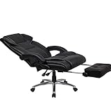 JXHD Chaise De Gamer Ergonomique/Chaise De Sport éLectrique/Fauteuil Inclinable/Pivotant - Chaise De Bureau Pivotante avec Dossier Haut pour Ordinateur, Noire