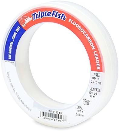 Triple Fish60 lb Test Fluorocarbon Leader Fishing Line