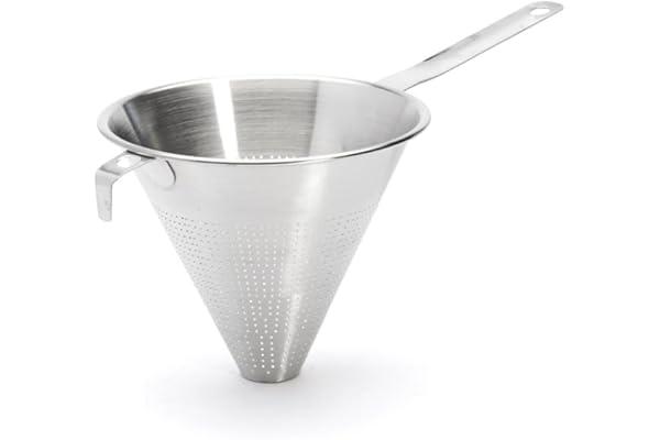 De Buyer - Passe-sauce "Chinois" en inox perforé - Diamètre 20 cm -, Argent