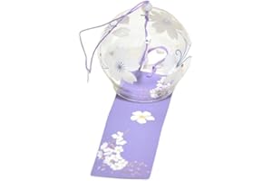 WSRRDRECVHi 1 carillón de viento de cristal estilo japonés, decoración hecha a mano para decoración de viento de oficina