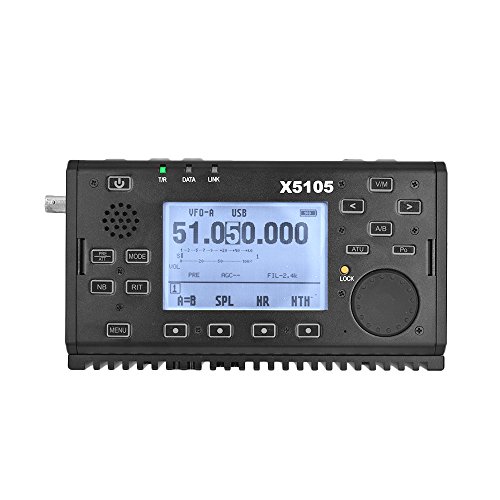 Xiegu X5105 OUTDOOR VERSION 5W 3800mAh HF TRANSCEIVER with IF Output, All Bands Covering SSB CW AM FM RTTY PSK Black