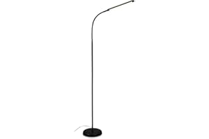 BRILONER - Lampadaire LED à intensité variable pour décorer le salon et servir de lampe de lecture, Lampe LED orientable, Lampe de salon, Touche, Éclairage indirect, Noir