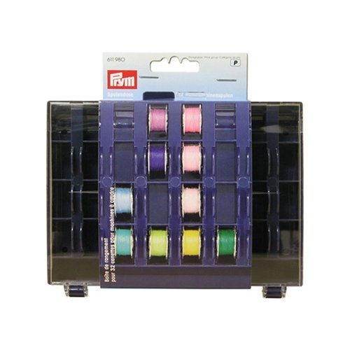 Prym - Caja para bobinas (3 x 13 x 16 cm, 32 Compartimentos)