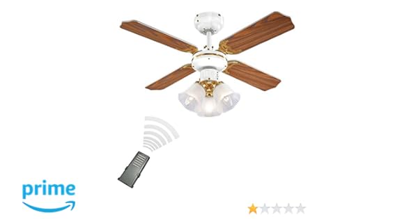 Minisun White Brass 36 Modern Ceiling Fan With 3 Lights Oak