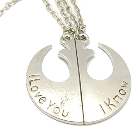 PSR I Love You I Know Pendant Necklaces Starwars Rebel Alliance Charm Couples Necklaces