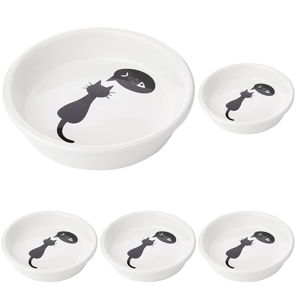 TRIXIE Comedero Cerámica para Gatos, Cerámica (Paquete de 5)