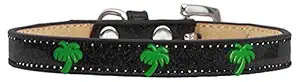 Mirage Pet Products 633-24 BK20 Green Palm Tree Widget Ice Cream Dog Collar, Size 20, Black