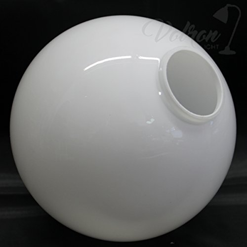 Ersatzglas Leuchtenschirm Lampenglas Opal Kugel Ø120 mm weiß glänzend (Loch 40mm) - 2