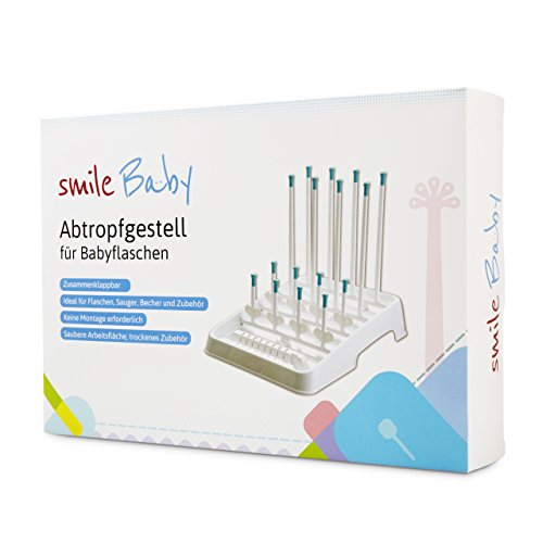 smileBaby Abtropfgestell für Babyflaschen zusammenklappbar mit Sammelbecken - 4