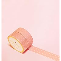 Polka Dots Hell-Rosa Washi Tape for Planning • Planer und Organizer • Scrapbooking • Deko • Office • Party Supplies • Gift Wrapping • Colorful Decorative • Masking Tapes • DIY (15mm breit - 10 Meter)