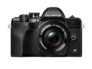 Olympus OMD-EM-10-Mark-IV Mirrorless Digital Camera with Lens 14-42mm f3.5-5.6-EZ Black (V207132BU000)