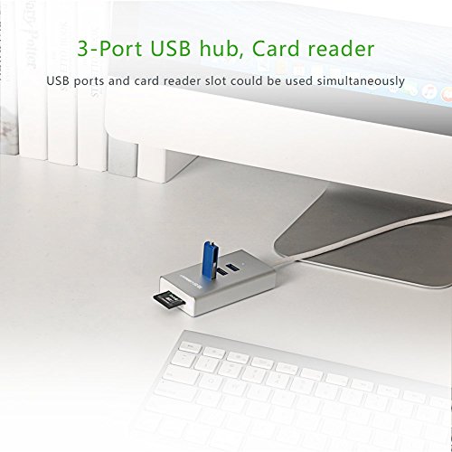 USB 3,0 Hub UGREEN Superspeed USB 3.0 Hub 3 Port mit SD/TF kartenleser mit Aluminium-Gehäuse - 4
