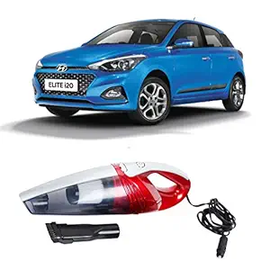 Oshotto - 100W Heavy Duty Super Suction 12V Car Vacuum Cleaner Compatible with Hyundai i20 Elite 2014-2020 - Red