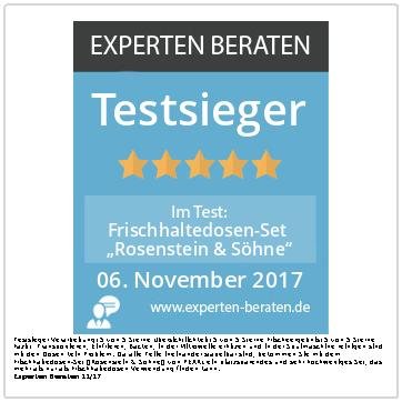 Rosenstein & Söhne 5in1 Glas XL-Frischhaltedosen-Set, 8-tlg, Clip-Deckel, -40 bis +400 C° - 5