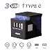 Produktbild Milool universal reiseadapterreiseadapter weltweit,england,thailand,uk, japan,dubai 3 Port USB 1 Type C mit 4 USB Port aus150 Ländern weltweit US UK EU AU deutschland Plug Adapter für alle USB Geräte(Blue)