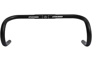 UPANBIKE Drop Bar Manillar doblado Aleación de aluminio 25.4 mm para bicicleta de carretera de engranaje fijo