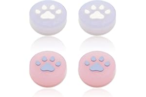 LONSVTTU 4 STÜCKE Soft Silikon Analog Thumbstick für Switch OLED Console& Joy-Con Controller, Kawaii Katzenpfote Thumb Grips Caps Kompatibel mit Switch/Switch Lite