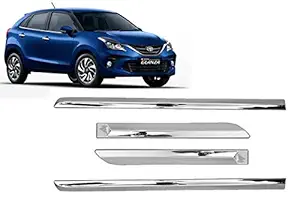 Empica Full Chrome Set of 4pcs Side Beading Side Cladding Compatible for Toyota Glanza