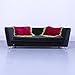 Produktbild Bretz Monster Designer Stoff Sofa Schwarz Samt Dreisitzer Couch Modern #5054 Leichte Gebrauchsspuren